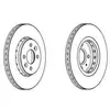 Image de FERODO Disques de frein pour RENAULT: Kangoo, Captur, Mégane Classic, Twingo, Mégane, Laguna, Clio, Scénic, Wind, Mégane Scénic (Ref: DDF2350C)