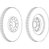 Image de FERODO Disques de frein pour VOLKSWAGEN: Golf Cabriolet, Passat, Eos, Scirocco, Golf & SKODA: Superb & AUDI: A3, S3 & SEAT: Leon (Ref: DDF1504C-1)