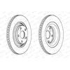 Image de FERODO BRAKE DISC, DDF1754C, FRONT, FOR TOYOTA AVENSIS ESTATE 2008-2018, OE-MATCHING QUALITY, SMOOTH & QUIET PERFORMANCE