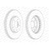 Image de FERODO BRAKE DISC, DDF1768C, FRONT, FOR MAZDA CX-7 2006-2014, OE-MATCHING QUALITY, SMOOTH & QUIET PERFORMANCE