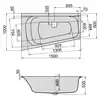 Image de Hoesch THASOS Baignoire d’angle, 3745.010,