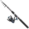 Image de DAM Full Tech Tele Spinning Combo, Canne à pêche et Moulinet pour la pêche en Eau Douce, brochet, Perche, Sandre et Autres, léger et Polyvalent, Noir et Gris, Canne de 2,40 m à Vitesse modérée, 3000
