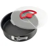 Image de Dr. Oetker 1010 moule à charnière rond avec couvercle de transport 26 cm, moule à manqué couvercle, moule gateau rond, moule à gâteau avec charnière, Acier, 26 cm