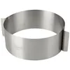 Image de Dr. Oetker Cercle à tarte Ø 16-30 cm, flexible, réglable, idéal pour les gâteaux à couches, deux poignées à tirer, couleur : argenté, 1 pièce