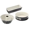 Image de Dr Oetker 4869 Set de 3 moules à pâtisserie, moule à manqué, moule à charnière, moule a gâteau, moule à cake, moule à pain, moule à kouglof, anti-adhésif, Acier, céramique