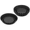 Image de Zenker 6531 Moules à tartelettes renversées par 6, plats à tartelettes, moule à tarte, moule à gâteau, Acier, Noir, 10,5 x 10,5 x 2 cm
