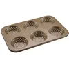 Image de Zenker 7313 Moule à Pain Rond 6 Empreintes, Moule à Brioche, Doré, Acier, 33,5 x 22 x 3 cm, Or