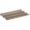 Image de Zenker 7314 Moule à pain, moule baguette 3 empreintes, moule à baguette, moule a baguette, moule baguette four, plaque a pain pour four, plaque four perforée, Acier, Doré, 38,5 x 24,6 x 3 cm