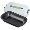 Image de Zenker 7907 Moule à gâteau avec couvercle de transport, moule gateau, moule à pâtisserie, moule rectangulaire, Acier, Green plastic, 34 x 24,5 cm