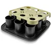 Image de Zenker 7910 Moules à Pâtisserie Cylindriques, Moule A Gateau, Moule Gateau, Moule à Gateau, Moule Gateau Rond, Moule 9 Mini Gâteaux, Acier, 29 x 29 x 8 cm