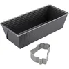 Image de Zenker 8915 Moule à Gâteau, Moule à Cake, Plat à Four Rectangulaire, Moule Antiadhésif, Plat pour Cake avec Emporte-Pièce Haribo, Acier Inoxydable, Noir, Argent, 25,5 x 11,5 cm