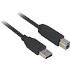 Image de Sharkoon 3m, USB3.0-A/USB3.0-B câble USB USB 3.2 Gen 1 (3.1 Gen 1) USB A USB B Noir