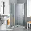 Image de Kermi Ibiza 2000 Porte battante, avec élément fixe, I2B55110201PK, I2B55