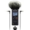 Image de OM SYSTEM Enregistreur Audio LS-P5 Kit caméra vidéo y Compris bonnette Anti-Vent, Adaptateur de Sabot de Flash, câble Audio 3,5 mm, avec système Tresmic II à 3 Microphones, 16 GB, 37h