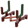 Image de GEWA Support de table en bois pour violon et alto - Support en feutre - Extensible jusqu'à 16 cm - Support en ciseaux - Marron foncé