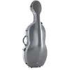 Image de GEWA étui pour violoncelle en polycarbonate 4/4 gris avec bretelles de sac à dos et poignée latérale