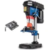Image de Scheppach Perceuse à colonne DP16VLS   Perceuse d’établi avec étau   500 W   5 vitesses pour le bois, le métal et tous plastiques   Variable 600-2600 min-1   Distance max 170 mm   Laser intégré