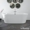 Image de Tellkamp Easy Baignoire balnéo ovale en îlot, W100-076-SB-AUF/CR,