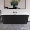 Image de Tellkamp Solitär Wall Baignoire semi-îlot avec habillage, 0100-077-00-A/CRWMEB,