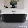 Image de Tellkamp Solitär Wall Baignoire semi-îlot avec habillage, 0100-077-0B-AUF/CRSW,