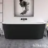 Image de Tellkamp Solitär Wall Baignoire semi-îlot avec habillage, 0100-055-00-AUF/WMWMEB,