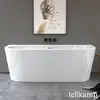 Image de Tellkamp Solitär Wall Baignoire balnéo murale avec habillage, W100-255-0B-A/WG,
