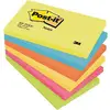 Image de 3M Note adhésive 7000033978 127 mm x 76 mm jaune ultra, bleu ultra, orange fluorescent, rose ultra, vert fluorescent 600 feuille(s)