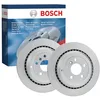 Image de Jeu de disques de frein Bosch BD1148 - Disques ventilés 330 mm haute teneur carbone - Essieu arrière - Certifié ECE-R90 - Refroidissement amélioré, fading réduit, protection anticorrosion - 2 disques