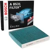 Image de BOSCH Filtre d'habitacle 0 986 628 531 Filtre à charbon actif Hauteur: 30 Largeur: 187 Longueur: 194,5