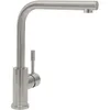 Image de Robinetterie Villeroy & Boch Modern Steel, haute pression, robinet avec cartouche céramique et rotation 360°, robinetterie économique, bec 281 mm, acier inoxydable massif