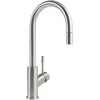 Image de Villeroy & Boch Umbrella Flex robinetterie de cuisine haute pression, robinetterie d’évier avec douchette extractible et plage de pivotement de 360°, économie d’eau, hteur du bec 220 mm, acier inox.