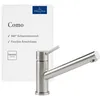 Image de Robinetterie Villeroy & Boch Como, haute pression, robinet avec cartouche céramique et rotation 360°, robinetterie économique, bec 135 mm, acier inoxydable