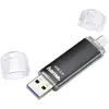 Image de Mémoire supplémentaire USB pour smartphone/tablette Hama noir 64 GB USB 3.1 (Gen 1), Micro USB 2.0