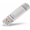 Image de Hama Clé USB C-Laeta (USB3.1/USB3.0 Type-C, 64GB, Double clé USB, pour Ordinateur Portable, téléphone Mobile, Tablette, OTG, 40 Mo/s, boîtier en métal, USB Type-C, clé de téléphone Portable) Argent