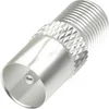 Image de Hama Adaptateur de prise d'antenne Coaxiale (Raccord Connecteurs Coaxial, Adaptateur SAT, Fiche Coaxiale F femelle vers Fiche coaxiale mâle)