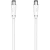 Image de Hama | Câble d'antenne M-H (câble de 10 m, idéal pour télévision par câble, prise coaxiale, 90 dB) couleur blanche