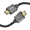 Image de Hama Câble HDMI (Cable HMDI ultra haute vitesse, Certifié, Mâle-Mâle, Ultra HD, 8K@60 Hz /4K@120Hz, 2.0m, Garantie 30ans, résolution 7680x4320pixels, EARC supportant les formats audio) Gris Noir