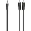 Image de Câble de raccordement Hama 00205110 Jack / Cinch-RCA audio [2x Cinch-RCA mâle - 1x Jack mâle 3.5 mm] 1.5 m noir