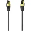 Image de Hama 00200691 RJ45 Câble réseau, câble patch CAT 8 S/FTP 0.5 m noir contacts dorés 1 pc(s)