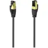 Image de Hama 00200693 RJ45 Câble réseau, câble patch CAT 8 S/FTP 3 m noir contacts dorés 1 pc(s)