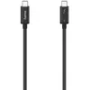 Image de Hama Câble Thunderbolt USB C - USB C (40 Gbit/s, 5A, 100 W, Ultra-HD 8K, Double blindé, fiche étroite, 0,8m) noir