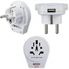 Image de Adaptateur de Voyage World to Europe USB pour appareils à 2 et 3 Broches, 1 Port USB