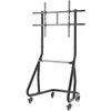 Image de Hama Chariot TV à roulettes (Support TV Mobile pour 49 à 100 Pouces, Hauteur réglable, Support TV Mobile avec roulettes verrouillables, étagère HiFi, Support de Sol Compatible VESA, roulable) Noir