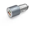 Image de Hama Chargeur Rapide Voiture USB-C 38W (Chargeur Allume Cigare 2 Ports: 1x USB-C PD, 1x USB-A QC, Charge Rapide, 38 W, Métal) Gris