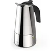 Image de Xavax | Cafetière italienne en acier inoxydable (machine à café expresso, 4 tasses 200 ml, convient à tous les types de cuisines) Couleur argent.