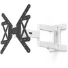 Image de Hama Support Mural TV Orientable Inclinable Extensible Extra Long Garantie 10 ANS (TV 32" à 65", 165cm 50kg max, Inclinaison -12°/+3 °, Rotation 180°, VESA 400x400 max, Chevilles Fischer) Blanx & Noir