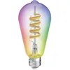 Image de Hama Ampoule Connectée WIFI E27, Ampoule Vintage Filament ST64, Spiral Déco RVBB, 2700-6500K, Ampoule Smart Intelligente, Matter, Ampoule Alexa/Google Home, 4.9W, 470lm, Dimmable, cde voc+appl