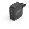 Image de Hama Chargeur Rapide GaN 100W USB, 3 Ports (2X USB-C, 1x USB-A), Charge Rapide Power Delivery PD & Qualcomm Quick Charge 3.0, Alimentation Secteur PC Portable, Smartphone, PowerBank, Noir