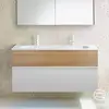Image de Burgbad Fiumo Meuble avec plan vasque, 2 tiroirs, SFXM122F3956FOT52C0001G0223,
