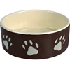 Image de Trixie Mangeoire Cerám. Empreintes, 0,3 l, ø12 cm, Marron/Taupe